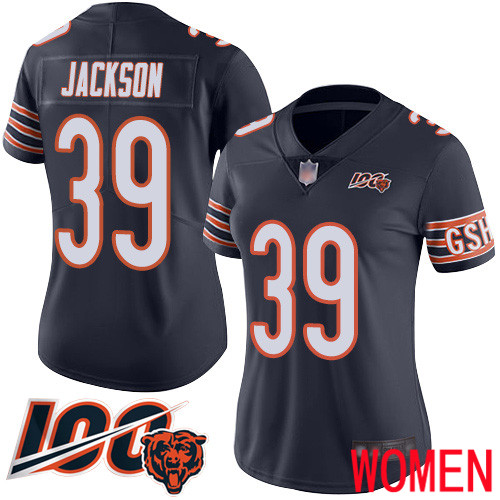 Chicago Bears Limited Navy Blue Women Eddie Jackson Home Jersey NFL Football 39 100th Season